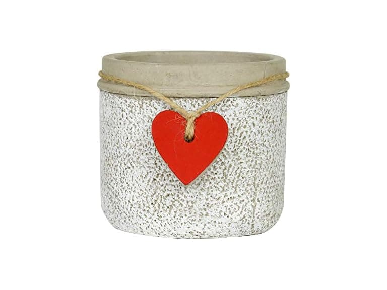 GROWSCAPE Heart Pot Planter Whitewash - Image 1