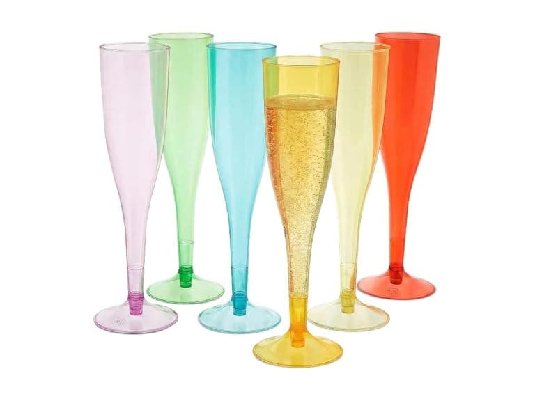 Fun Express 8 1/4 6 oz. Bright Colors Plastic Flutes
