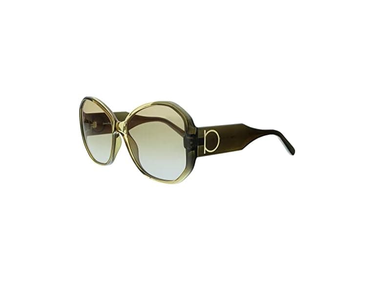Ferragamo Unisex SF942S Sunglasses Khaki Brown Gradient - Image 1