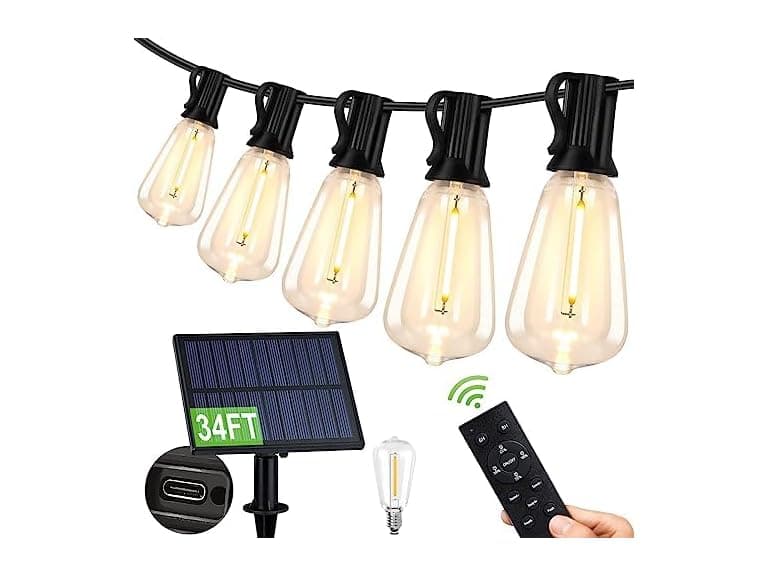 Kondras ST38 Solar String Lights 34FT 2Pk - Image 1