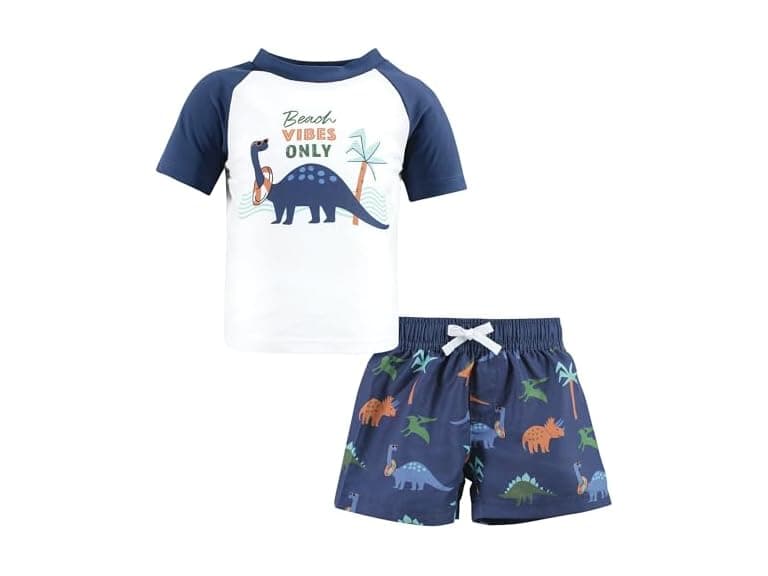 Hudson Baby Unisex Baby Swim Rashguard Set - Image 1