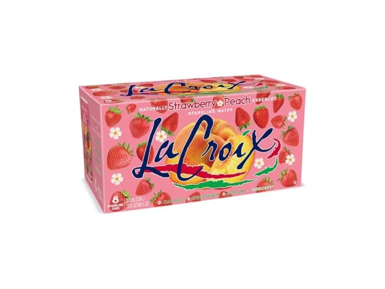 8PK La Croix Sparkling Water, Strawberry Peach - Image 1