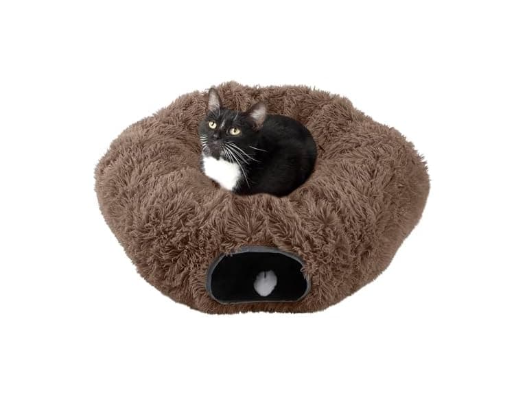 PETMAKER Cat Tunnel with Bed for Indoor Cats - 3F - Image 1