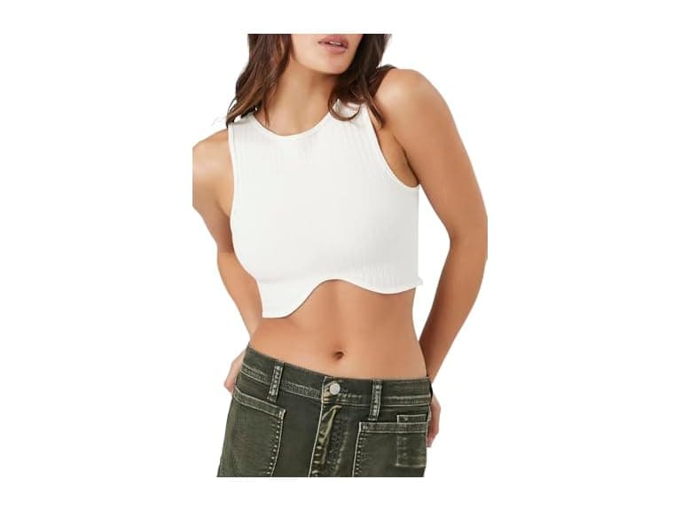 Forever 21  (L) Seamless Ribbed Crop Top - Image 1