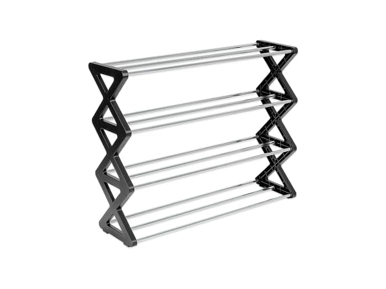 Fancial Small Shoe Rack (4-Tier, Black) - Image 1