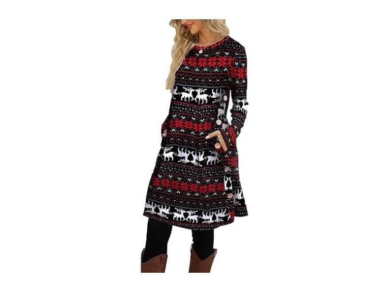 Kikibell Long Sleeve Knit Dress- Size Large - Image 1