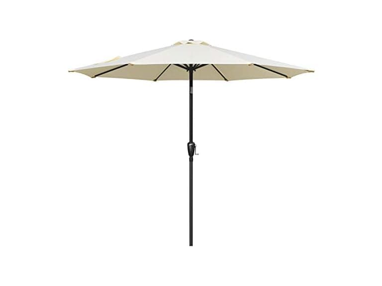 Simple Deluxe 9ft Outdoor Market Table Patio Umbrella with Button Tilt