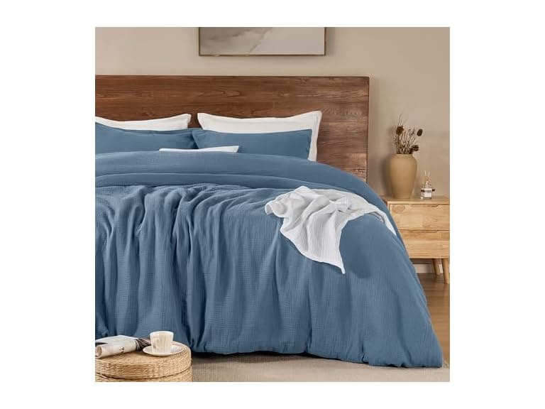 Blue Cotton Comforter Set King - Image 1