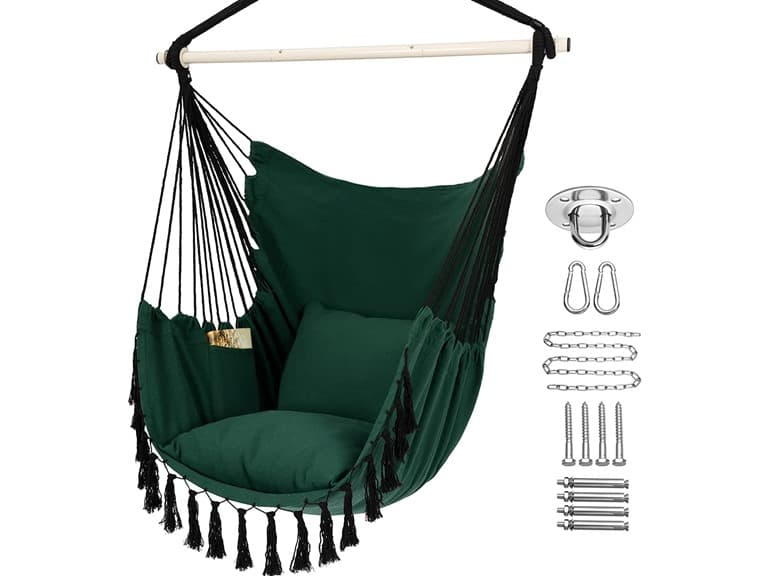 Hammock Chair Hanging Rope Swing Chair - Image 1