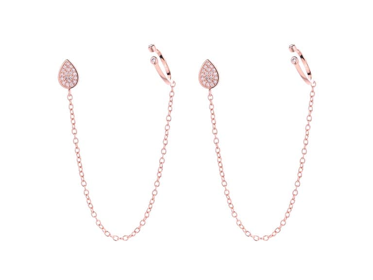 Sterling Silver Chained Earrings - Image 1