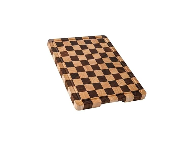 Checkered Acacia Wood Cutting Board - Image 1