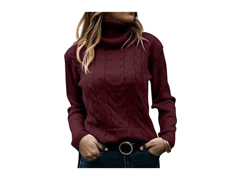 Womens' Turtleneck Long Sleeve Sweater