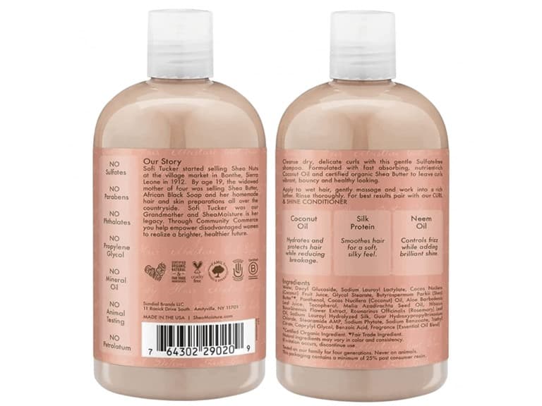 SheaMoisture Coconut & Hibiscus Curl & Shine Shampoo for Curly Hair