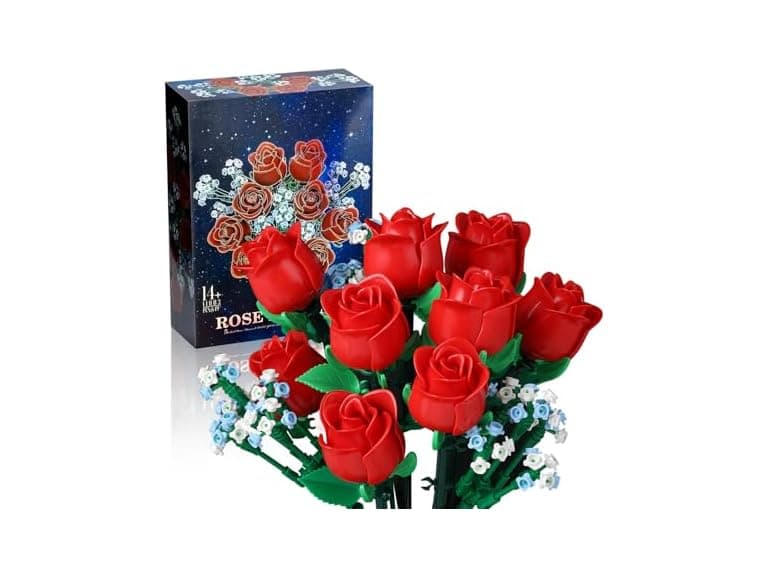 SMIDOLE Red Rose Bouquet Building Set - Image 1