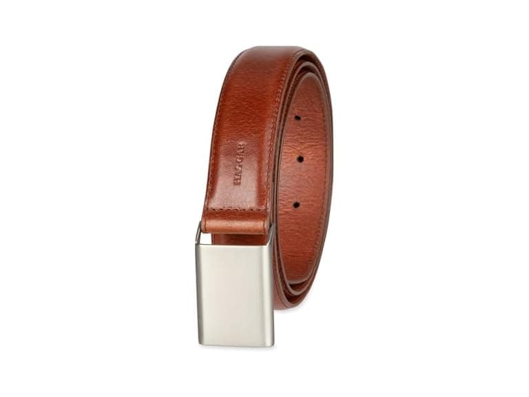 Haggar Men Sleek Plaque Buckle Dress Belt - Image 1