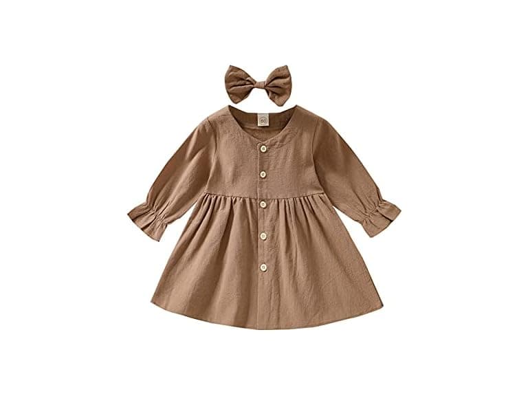 Visgogo Girls (6-12 MOS) Baby Kids Girl Long Dress - Image 1