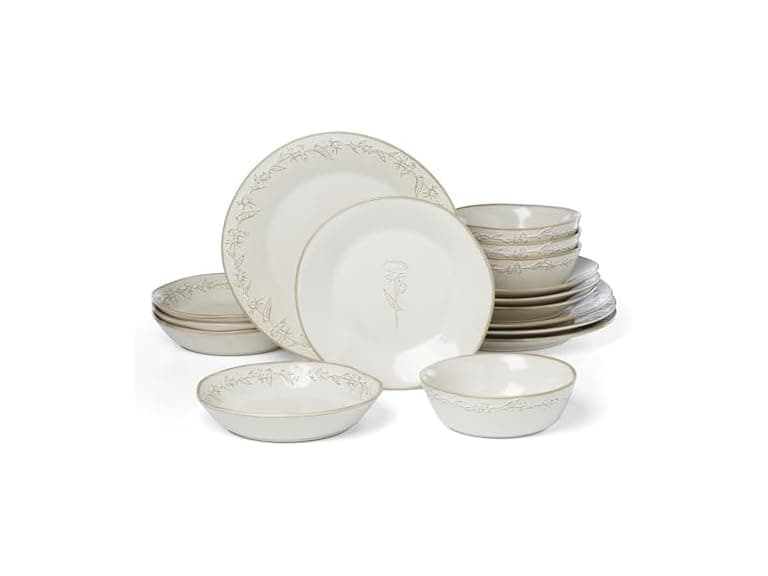 Lenox Dinnerware Set, Homespun 16-Piece Set (White, 16 Pieces) - Image 1