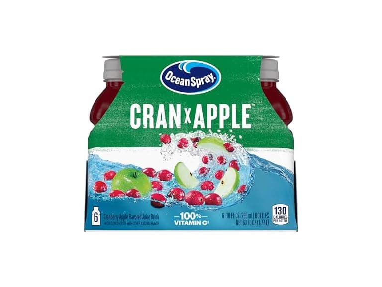 6PK Ocean Spray Cran-Apple Juice Drink, 10 Oz - Image 1