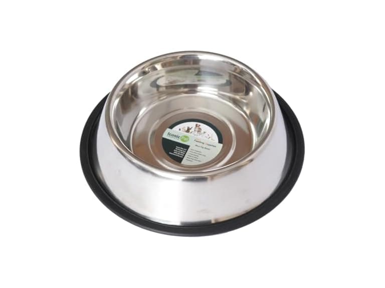 ICONIC PET 8 oz, 1 Cup SS Non Skid Pet Bowl - Image 1