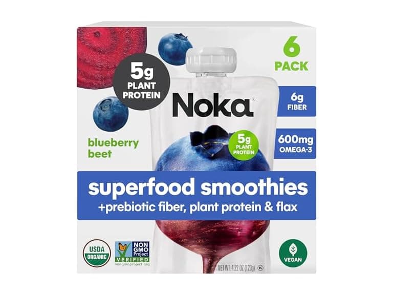 Noka Superfood Fruit Smoothie Pouches 6 Count - Image 1