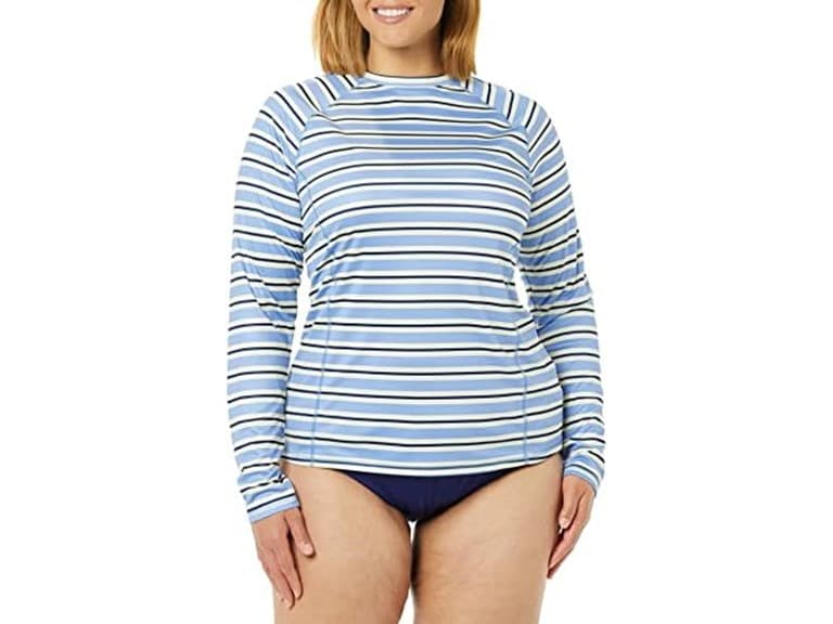 Amazon Essentials Women Long Sleeve Rash Guard - Image 1