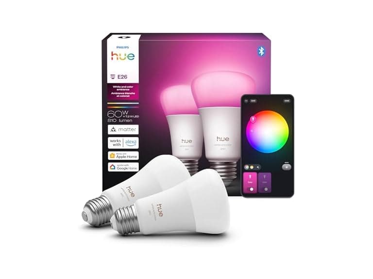 Philips Hue Smart LED A19 Bulb 2-Pack - Image 1