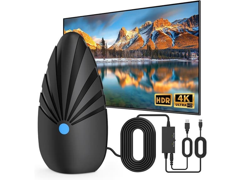 (NEW) TV Antenna Indoor Long Range Digital Antenna - Image 1