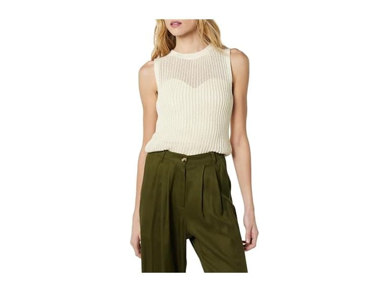 The Drop Mora Sleeveless Crochet Top - Image 1