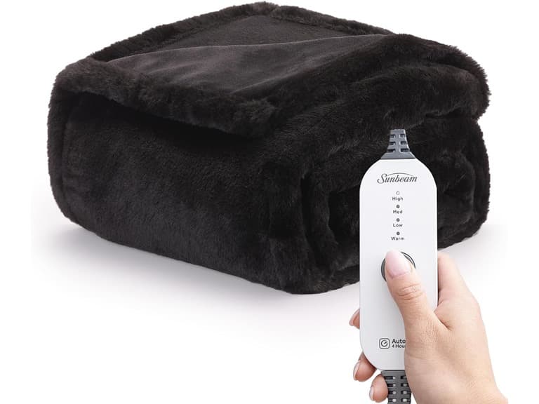 Sunbeam Royal Fur Night Fog Heated Throw - Image 1