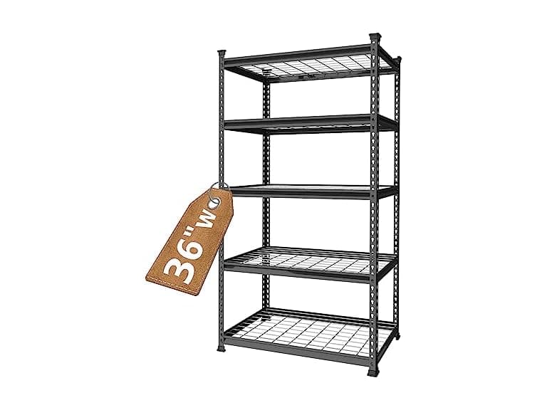 WORKPRO 5-Tier Metal Garage Shelf 36x18 - Image 1