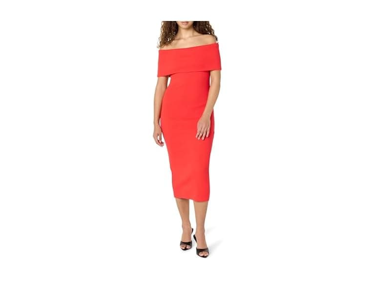 The Drop Women Lora Off Shoulder Midi Sheath Dress - Image 1