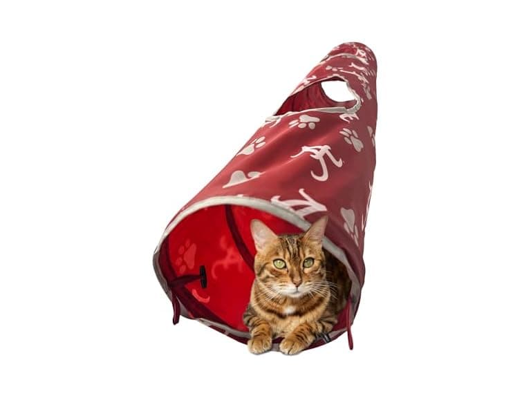 Pets First NCAA Alabama Crimson Tide Cat Tunnel - Image 1