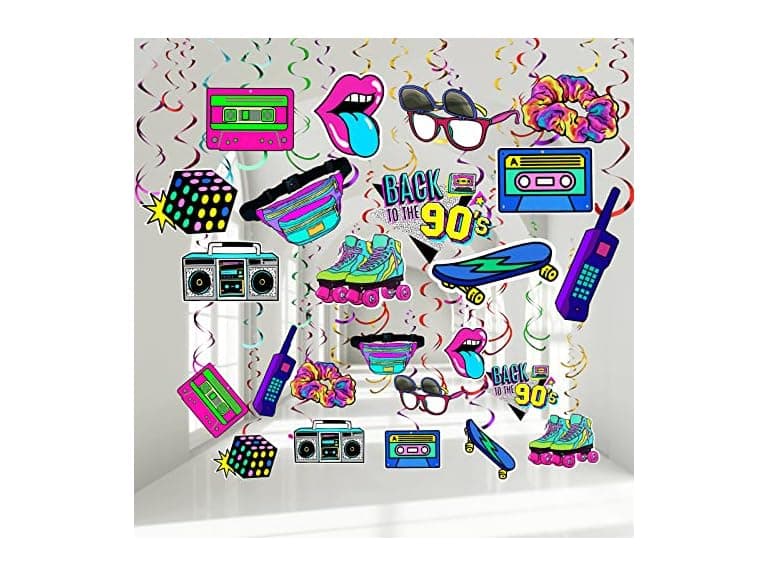 96 Pcs 90s Theme Party Decorations Kit  - Image 1