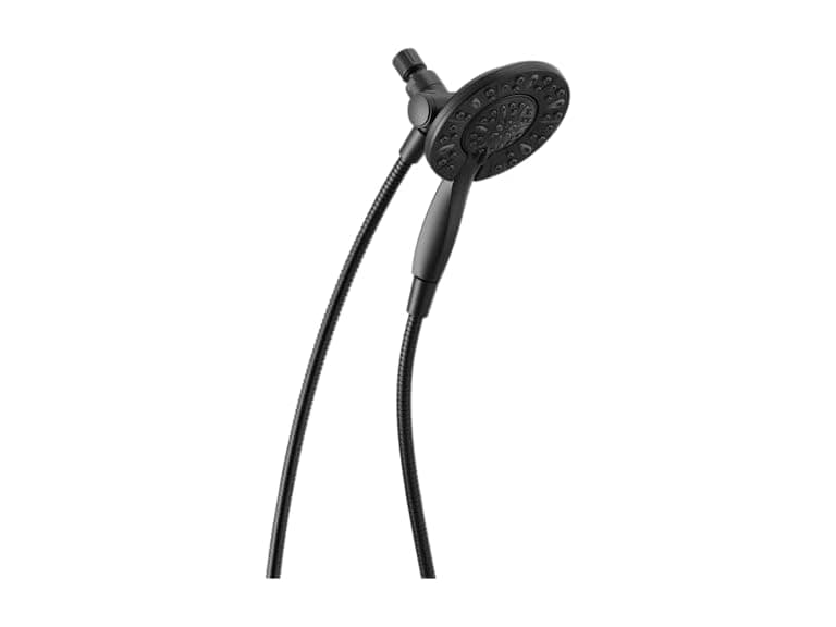 Delta 5-Setting Matte Black Shower Head, 6" Round