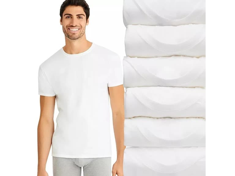 6Pk Hanes Crew Neck T-Shirt - Image 1