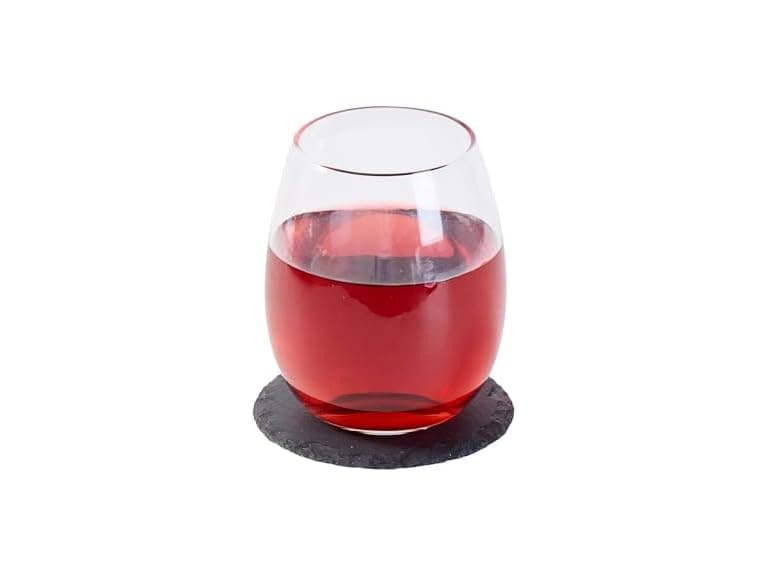 Restaurantware Round Slate Coasters Set - 4" Stone - Image 1
