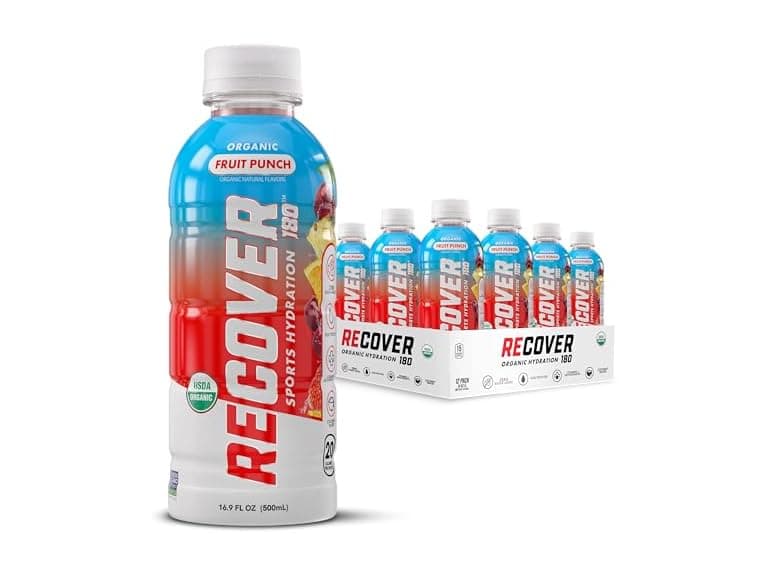 12PK RECOVER 180 Organic Sports Drink Fruit Punch - Image 1