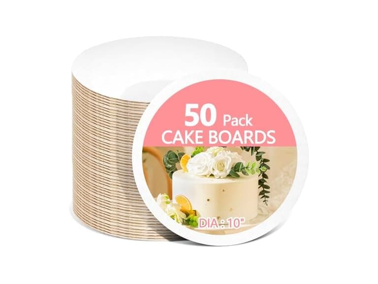 WAWINY 50PCS Cake Board Circle 10 Inch - Image 1