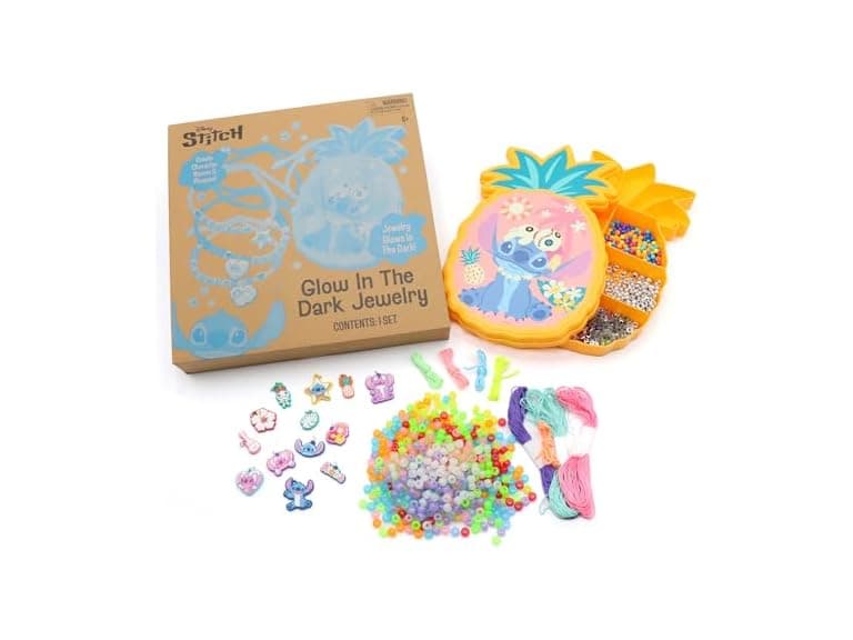 Tara Toys Disney Stitch Glow in The Dark Jewelry Activity Set - Image 1