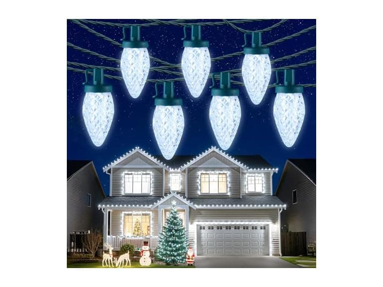 Minetom C9 LED Christmas Lights Outdoor, 81FT - Image 1