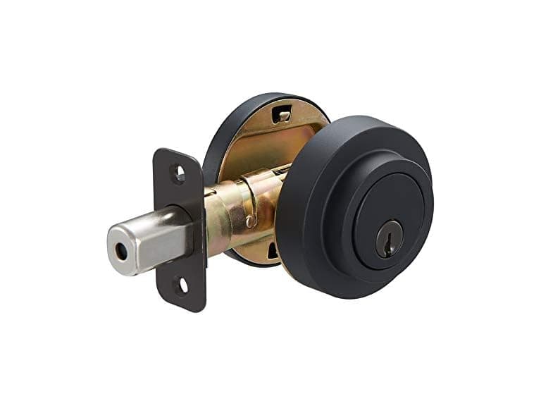 Amazon Basics Contemporary Round Deadbolt Door Key Lock - Image 1