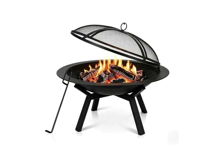 IBGUC Wood Burning Fire Pit Steel Bowl