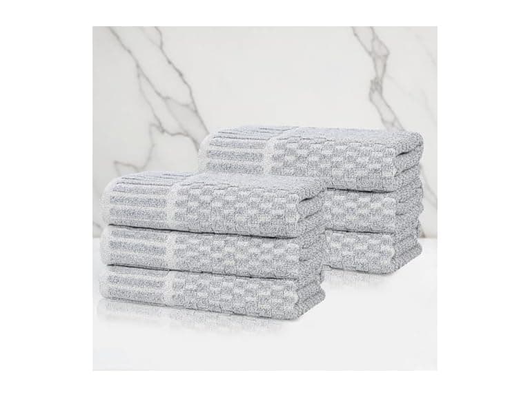 Superior 6PC Juno Hand Towels, Denim Blue - Image 1