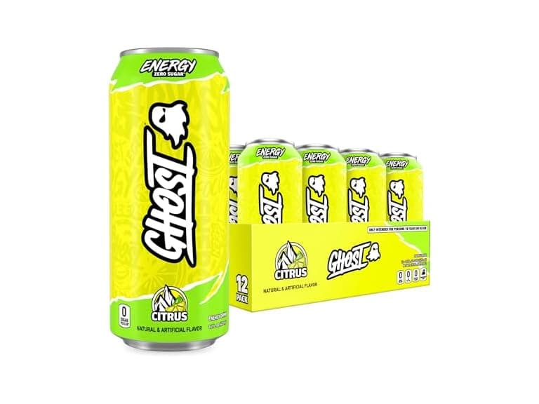 GHOST Energy Drink - 12-Pack, Citrus, 16oz Cans - Image 1