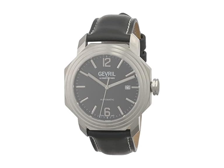Gevril Men's Canal St Automatic Watch, Genuine Lea - Image 1
