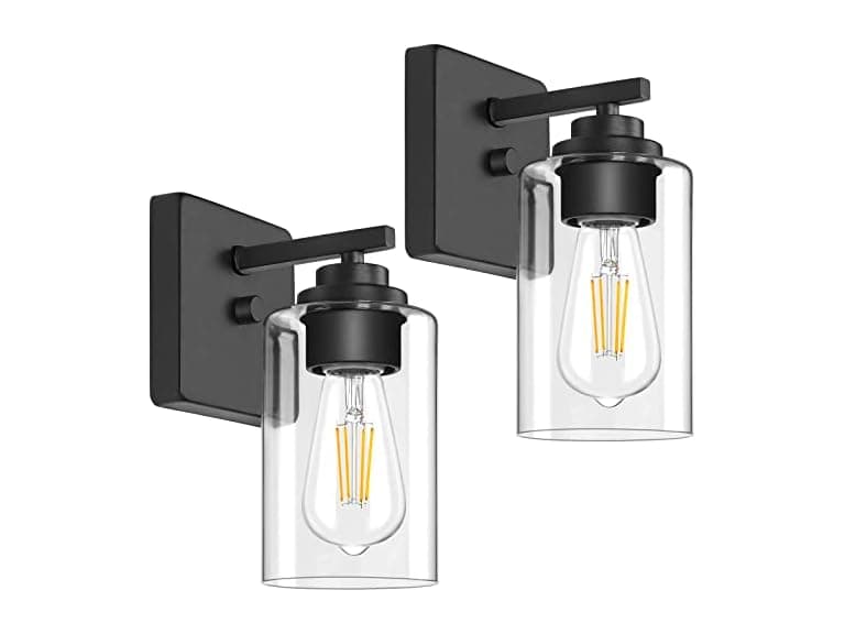 VerRon 2-Pack Wall Sconce, Black