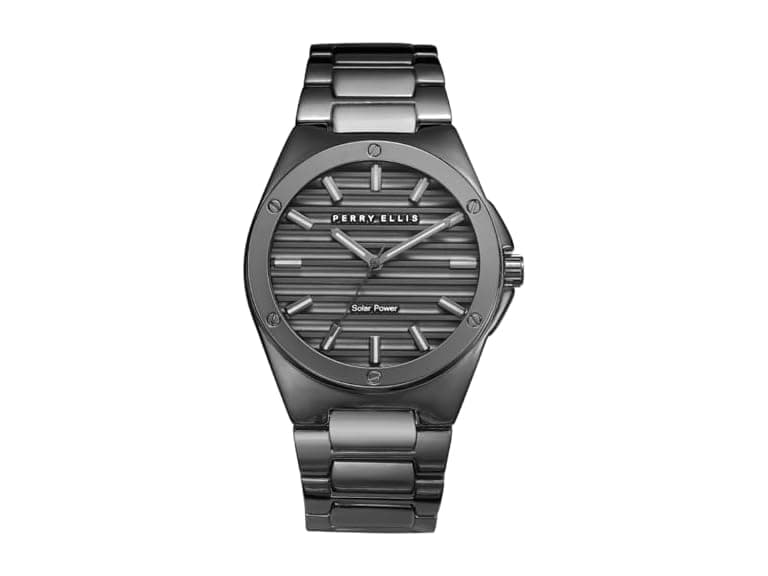 Perry Ellis Solar Men Watch Gunmetal 42mm - Image 1
