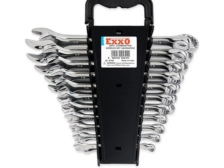 EXXO | 8150 22 Piece Wrench Set | 1/4-7/8 SAE & 8-18mm - Image 1