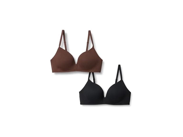 Amazon Essentials Womens Cotton Jersey Bra 2 Pk - Image 1