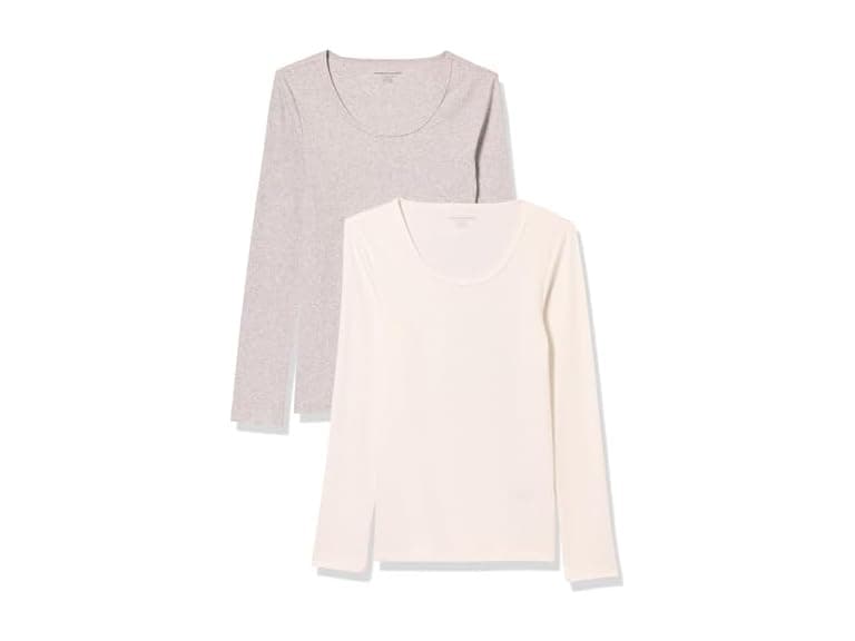 Amazon Essentials Women's Rib Scoop Neck Sweater 2 Pk - Image 1